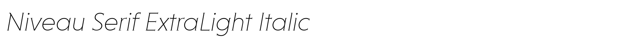 Niveau Serif ExtraLight Italic image